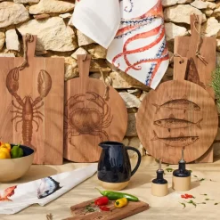 Fabrique de Styles Planches À Découper*Planche à découper poisson en acacia 50x40cm - Dalbert