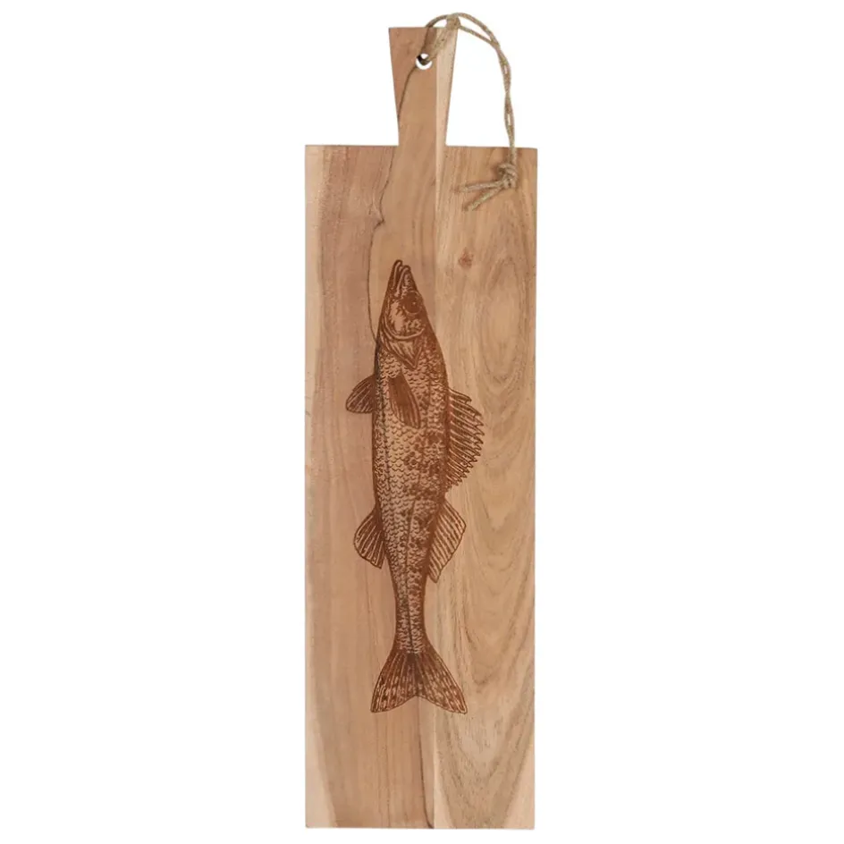 Fabrique de Styles Planches À Découper*Planche a découper poisson en acacia 20x70cm - Dalbert