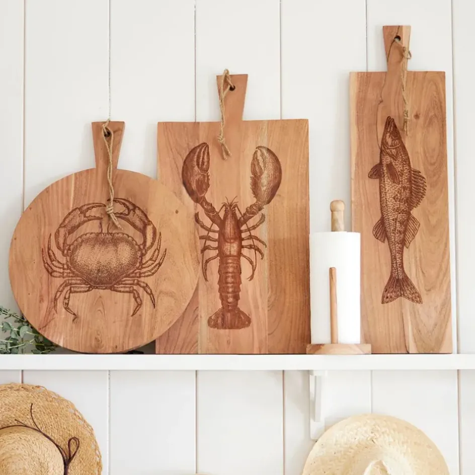 Fabrique de Styles Planches À Découper*Planche a découper poisson en acacia 20x70cm - Dalbert