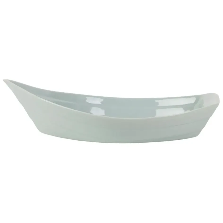 Fabrique de Styles Plats Et Saladiers*Plat creux bateau en grès 41x26cm