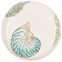 Fabrique de Styles Plats Et Saladiers*Plat creux en faïence bleu et beige - Bord De Mer