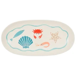 Fabrique de Styles Plats Et Saladiers*Plat ovale en grès 31x15cm - La Mer