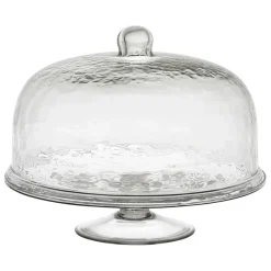 Fabrique de Styles Plats Et Saladiers*Plat sur pied avec cloche d30xh25cm en verre - gaia