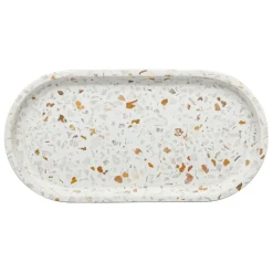 Fabrique de Styles Plateaux*Plateau écru 25.5x13cm - Terrazzo