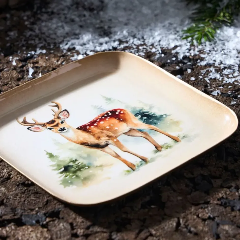 Fabrique de Styles Plateaux*Plateau en fer cerf - Noel