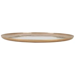 Fabrique de Styles Plateaux*Plateau en fer rond eucalyptus d35cm