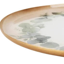Fabrique de Styles Plateaux*Plateau en fer rond eucalyptus d35cm
