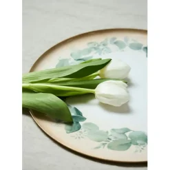 Fabrique de Styles Plateaux*Plateau en fer rond eucalyptus d35cm