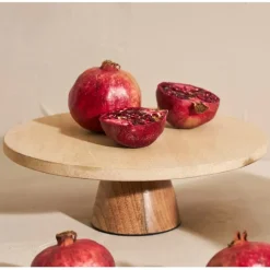 Fabrique de Styles Plateaux*Plateau en marbre et manguier 30x30xh10cm - Organic