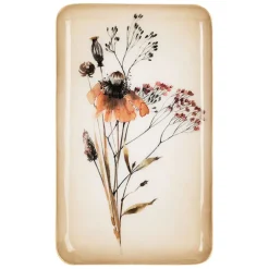 Fabrique de Styles Plateaux*Plateau fleur en fer 15x25.5cm - Floral