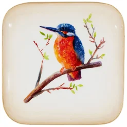 Fabrique de Styles Plateaux*Plateau martin pécheur en fer 16x16cm