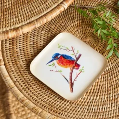 Fabrique de Styles Plateaux*Plateau martin pécheur en fer 16x16cm