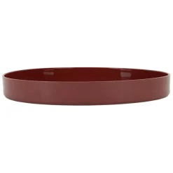 Fabrique de Styles Plateaux*Plateau rond rouge et jaune d33cm - Bistrot Des Amis