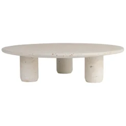 Fabrique de Styles Plateaux*Plateau sur pied en ciment écru moucheté d30cm - Organic