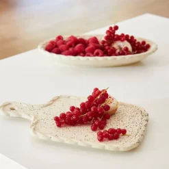 Fabrique de Styles Plateaux*Plateau tapas en grès 28x18cm - Aurore