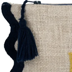 Fabrique de Styles Pochettes Et Housses*Pochette brodée bisou en coton jaune et bleu - Lumi