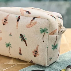 Fabrique de Styles Pochettes Et Housses*Pochette en coton émeraude et corail - Palma