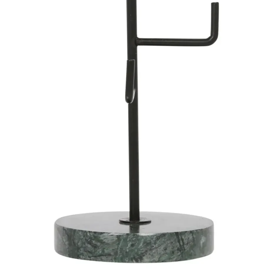 Fabrique de Styles Bijoux Fantaisie*Porte bijoux en marbre vert et fer noir - Green