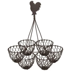 Fabrique de Styles Ustensibles De Cuisine*Porte oeufs en fer brun - Campagne