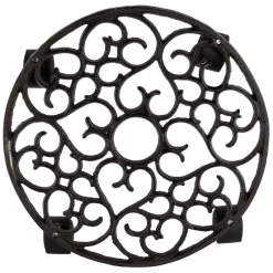 Fabrique de Styles Cache-pots Et Supports*Porte plante 4 roues en fonte d31.5cm - Rhodonea