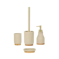 Fabrique de Styles Rangements Salle De Bain*Porte savon bois et beige d12xh3cm