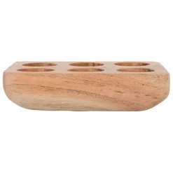 Fabrique de Styles Ustensibles De Cuisine*Porte œufs 6 socles en acacia 16x10cm - Dalbert
