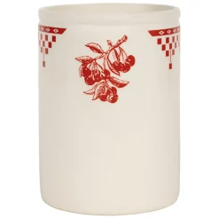 Fabrique de Styles Petits Rangements*Porte ustensiles en faience blanc et - damier