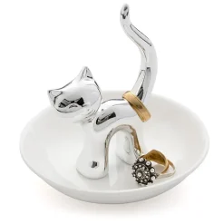 Fabrique de Styles Bijoux Fantaisie*Porte-bagues chat céramique