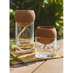 Fabrique de Styles Vases Et Soliflores*Pot auto arrosant en verre d10xh21cm