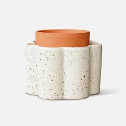 Fabrique de Styles Vases Et Soliflores*Pot auto-arrosant en céramique grainé et argile d14cm - Paula