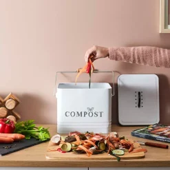 Fabrique de Styles Poubelles*Poubelle à compost en métal 10L