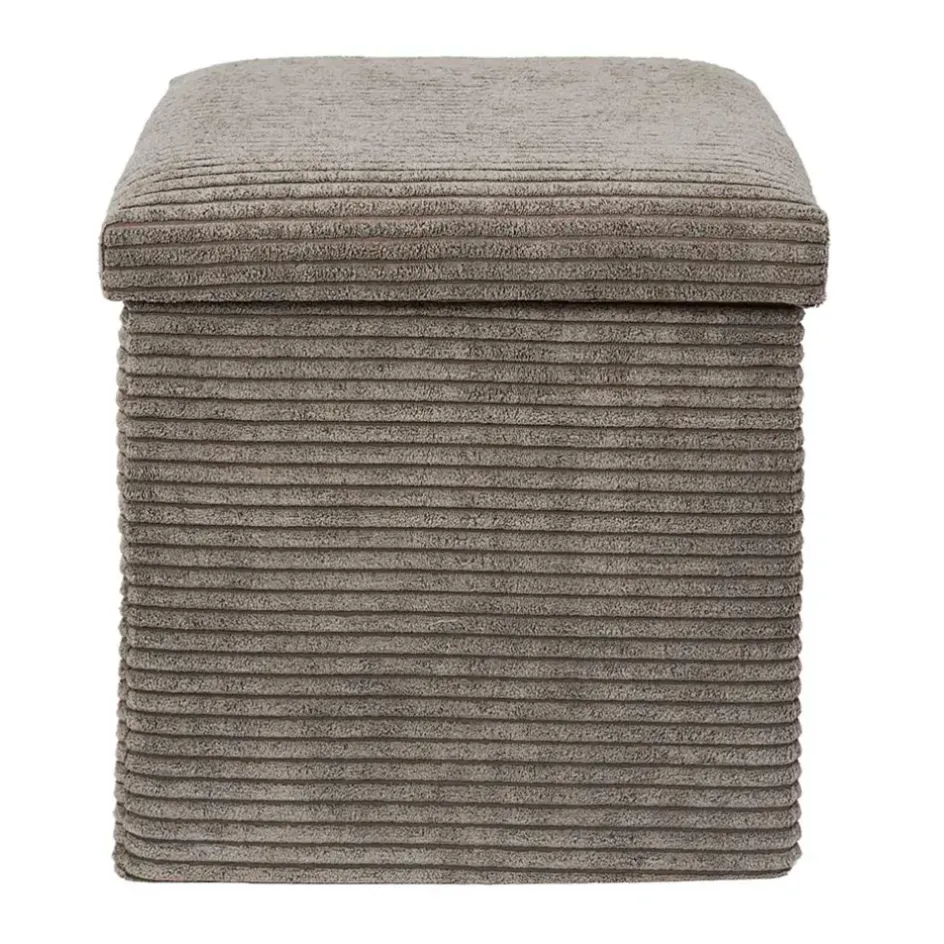 Fabrique de Styles Poufs Et Tabourets*Pouf coffre pliable en tissu côtelé - Scarlett
