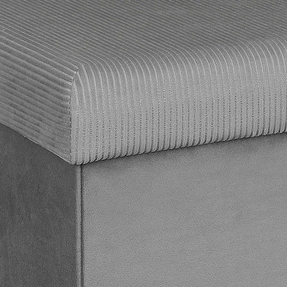 Fabrique de Styles Poufs Et Tabourets*Pouf coffre pliable en velours côtelé - Julia