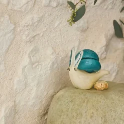 Fabrique de Styles Petits Objets Déco*Presse-papier escargot en verre et sable