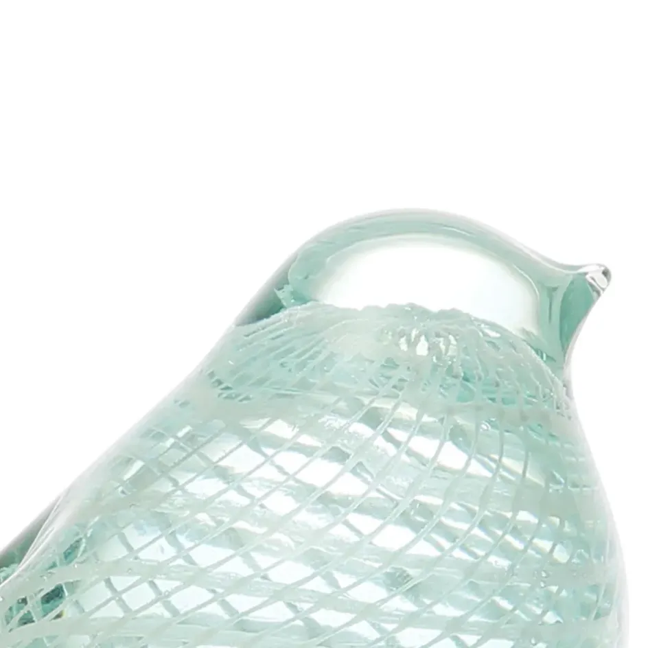 Fabrique de Styles Petits Objets Déco*Presse-papier moineau serin en verre