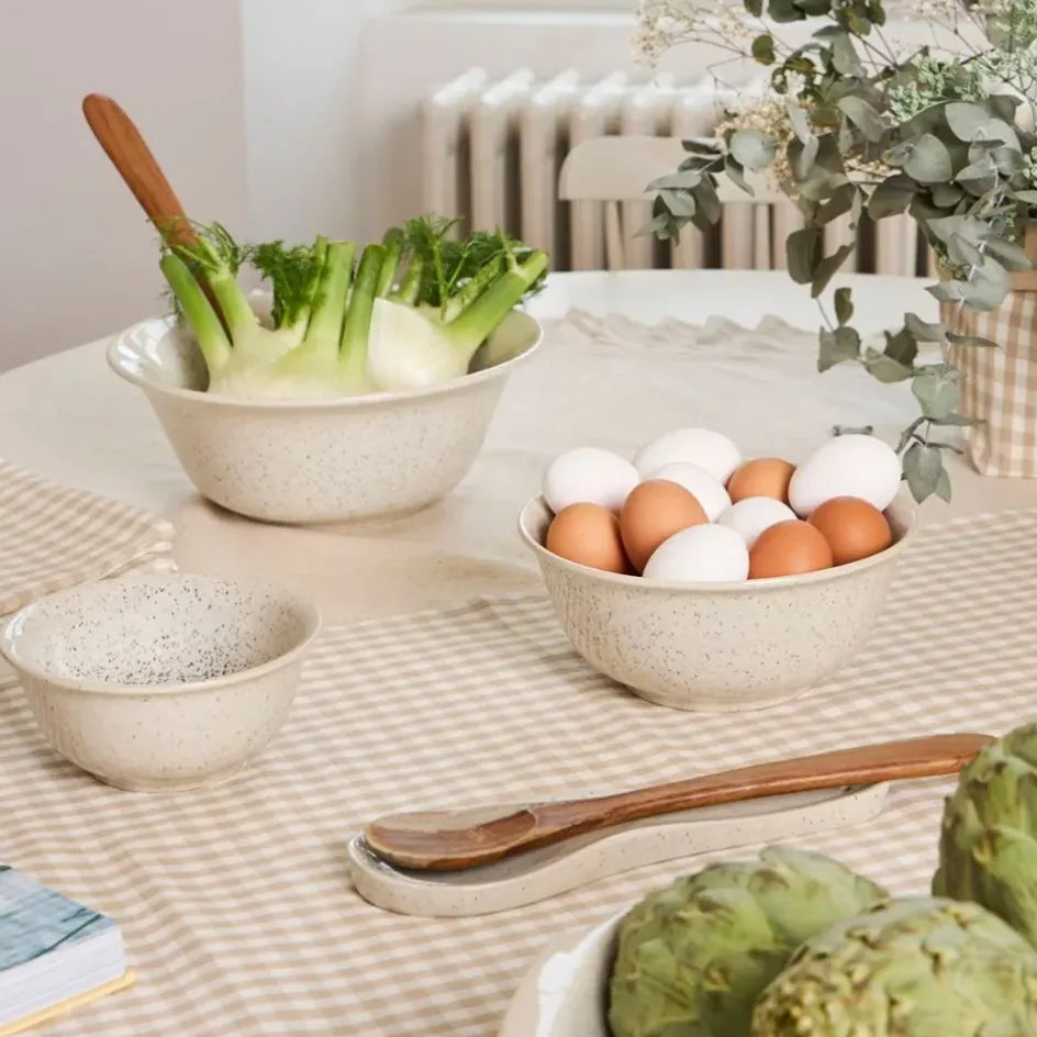 Fabrique de Styles Ustensibles De Cuisine*Repose cuillère en grès moucheté - Jeanne