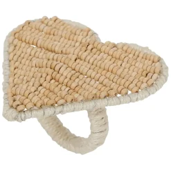 Fabrique de Styles Serviettes De Table*Rond de serviette coeur en bois