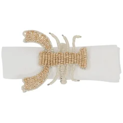 Fabrique de Styles Serviettes De Table*Rond de serviette en manguier et coton - homard