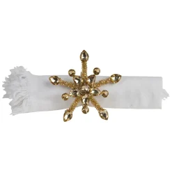 Fabrique de Styles Serviettes De Table*Rond serviette d9x5cm - Flocon