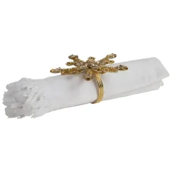 Fabrique de Styles Serviettes De Table*Rond serviette d9x5cm - Flocon