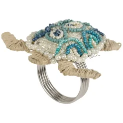 Fabrique de Styles Accessoires De Table*Rond serviette en fer et verre - tortue