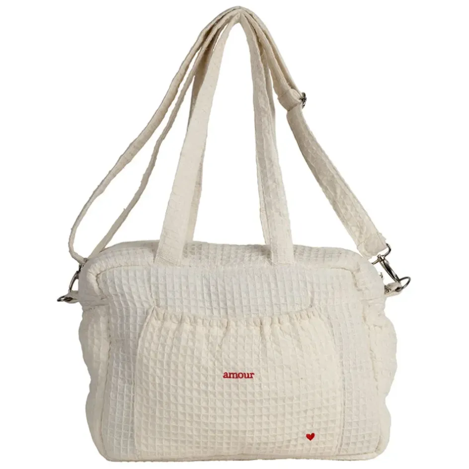 Fabrique de Styles Sacs Et Cabas*Sac amour en coton écru et rouge - Famille