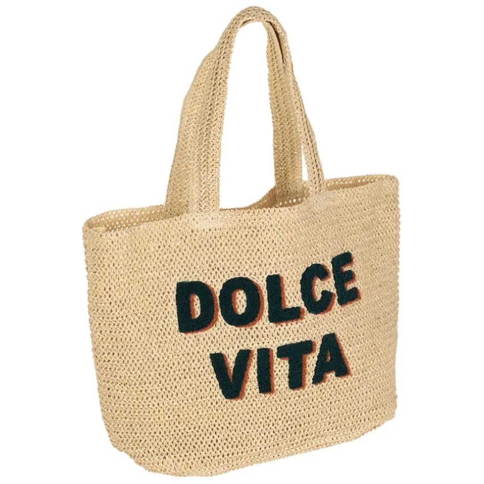 Fabrique de Styles Sacs Et Cabas*Sac brodé "dolce vita" en corde de papier - Lumi