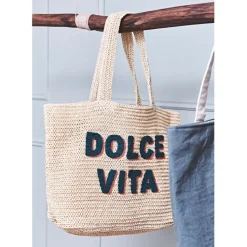Fabrique de Styles Sacs Et Cabas*Sac brodé "dolce vita" en corde de papier - Lumi