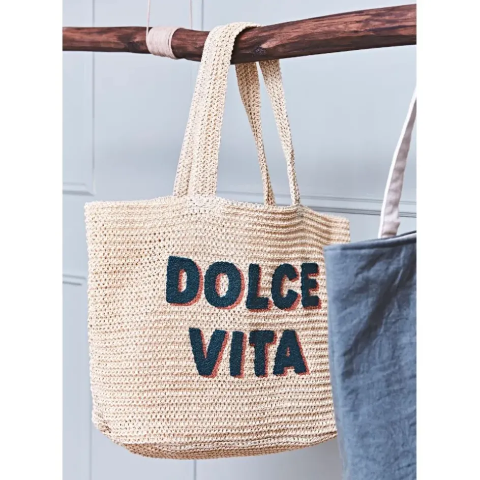 Fabrique de Styles Sacs Et Cabas*Sac brodé "dolce vita" en corde de papier - Lumi