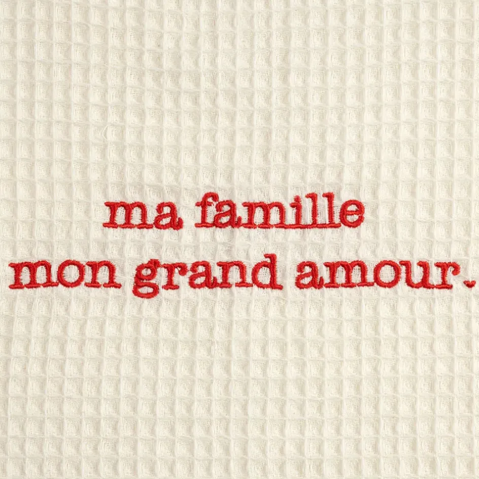 Fabrique de Styles Sacs Et Cabas*Sac grand amour en coton écru et rouge - Famille