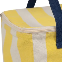 Fabrique de Styles Sacs*Sac isotherme en coton rayé jaune et bleu - Medi