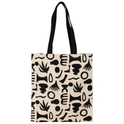 Fabrique de Styles Sacs Et Cabas*Sac tote bag en coton ecru et noir - Organic
