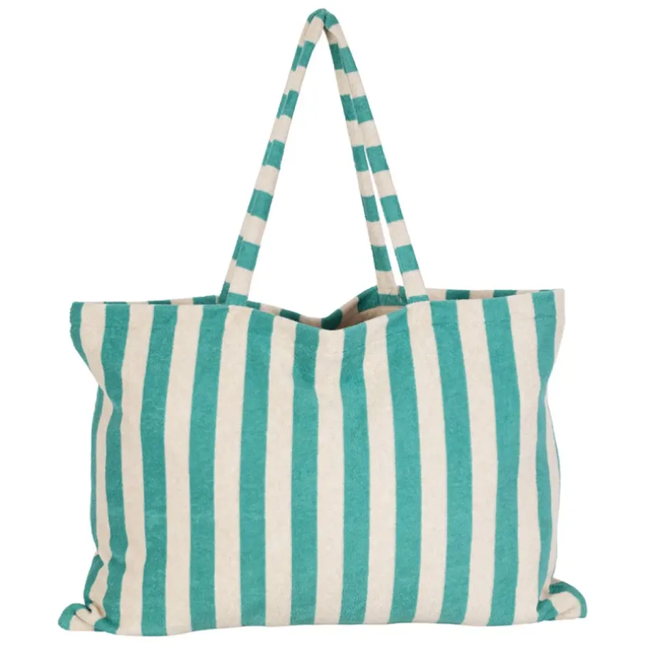 Fabrique de Styles Sacs Et Cabas*Sac tote bag en coton et polyester émeraude 55x40cm - Palma