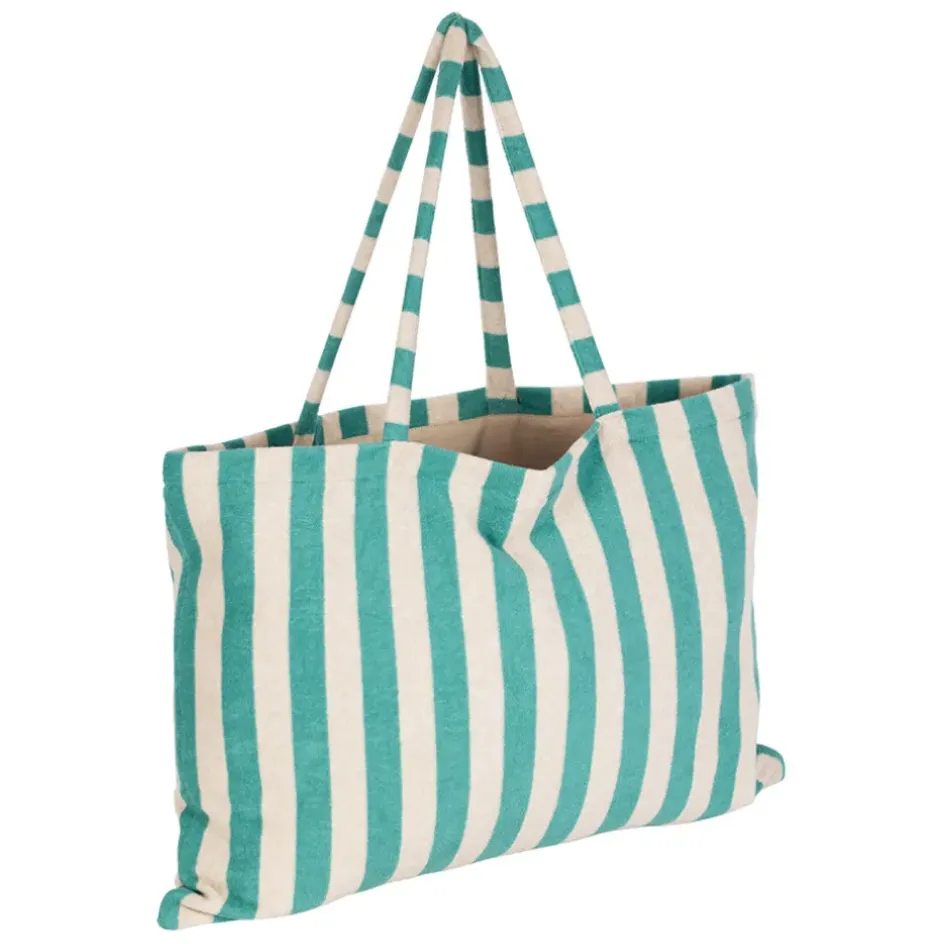 Fabrique de Styles Sacs Et Cabas*Sac tote bag en coton et polyester émeraude 55x40cm - Palma